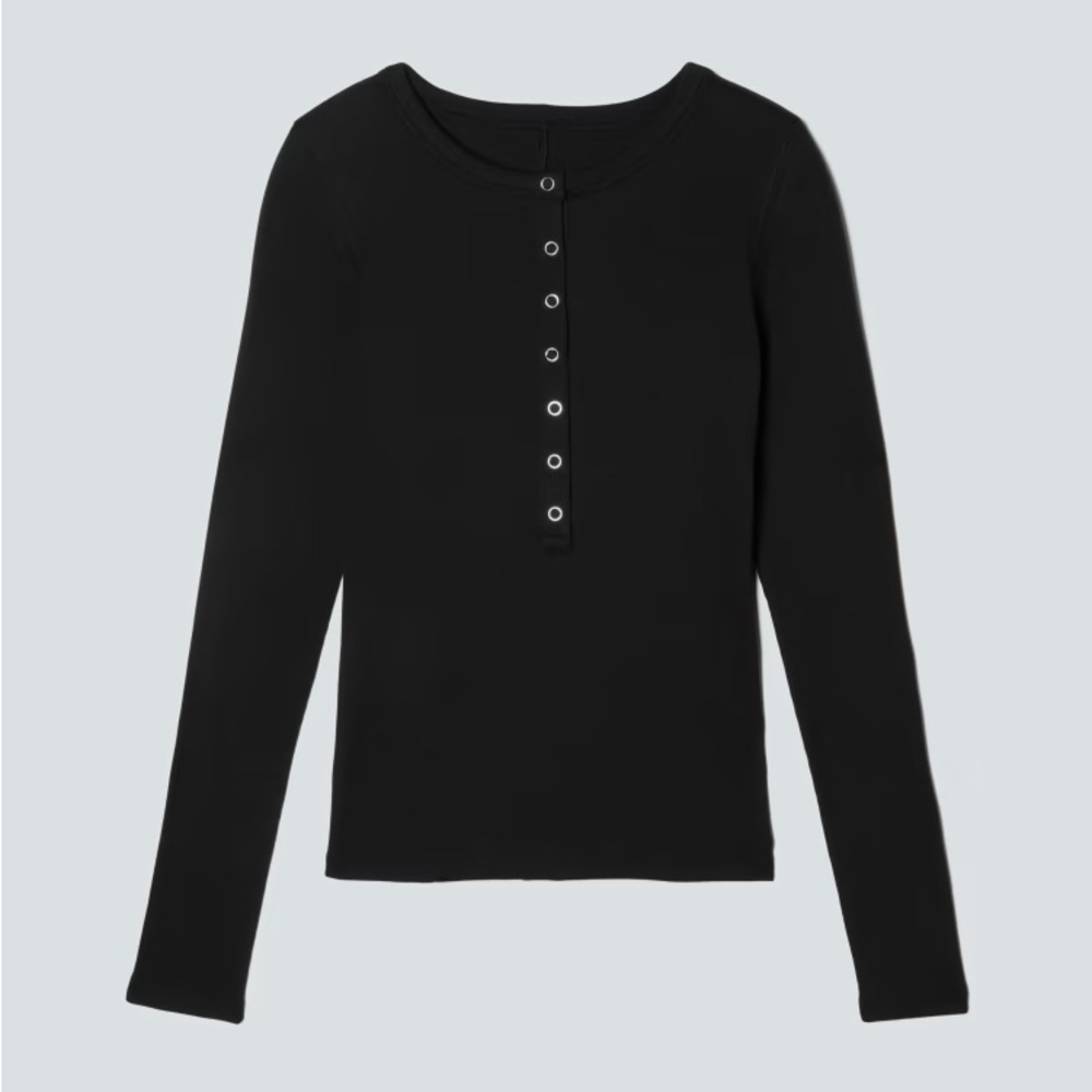 The Pima Micro Rib Long-Sleeve Henley